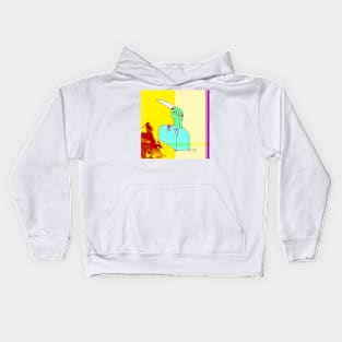 Hand with Knife in Toaster Kids Hoodie